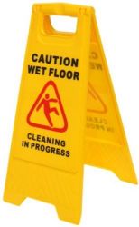 Picture of CLEANING IN PROGRESS SIGN (YELLOW)